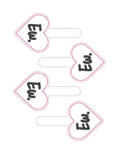 Ew Key Fob & Snap Tab machine embroidery design (single & multi files included) DIGITAL DOWNLOAD