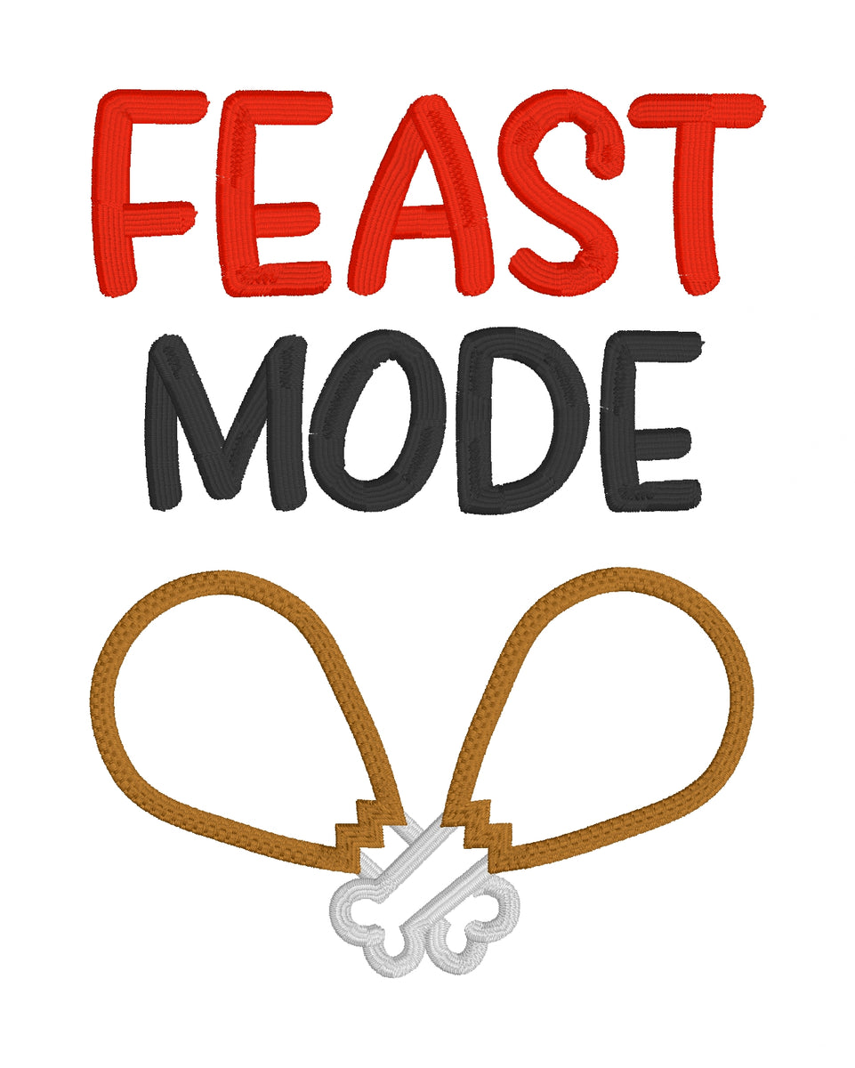Feast Mode applique machine embroidery design (4 sizes included) DIGIT ...