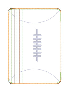 Football ITH Bag (5 sizes available) machine embroidery design DIGITAL DOWNLOAD