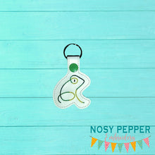 Load image into Gallery viewer, Frog Minimalist Snap tab (Single and Multi file included) machine embroidery design DIGITAL DOWNLOAD