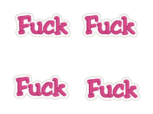 F@ck feltie (single & multi included) machine embroidery design DIGITAL DOWNLOAD