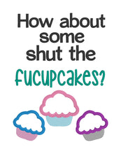 Load image into Gallery viewer, Fucupcakes applique machine embroidery design (5 sizes included) DIGITAL DOWNLOAD