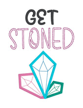 Load image into Gallery viewer, Get Stoned applique machine embroidery design (4 sizes included) DIGITAL DOWNLOAD