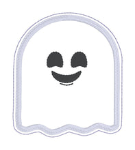 Load image into Gallery viewer, Ghost Applique coaster machine embroidery design (4 designs included) DIGITAL DOWNLOAD