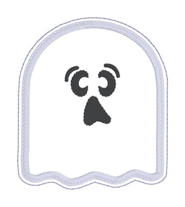Ghost Applique coaster machine embroidery design (4 designs included) DIGITAL DOWNLOAD