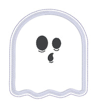 Load image into Gallery viewer, Ghost Applique coaster machine embroidery design (4 designs included) DIGITAL DOWNLOAD