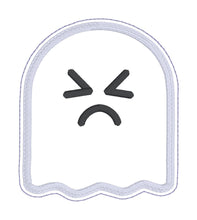 Load image into Gallery viewer, Ghost Applique coaster machine embroidery design (4 designs included) DIGITAL DOWNLOAD