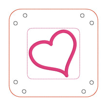 Load image into Gallery viewer, Heart applique ITH tray set of 4 sizes machine embroidery design DIGITAL DOWNLOAD