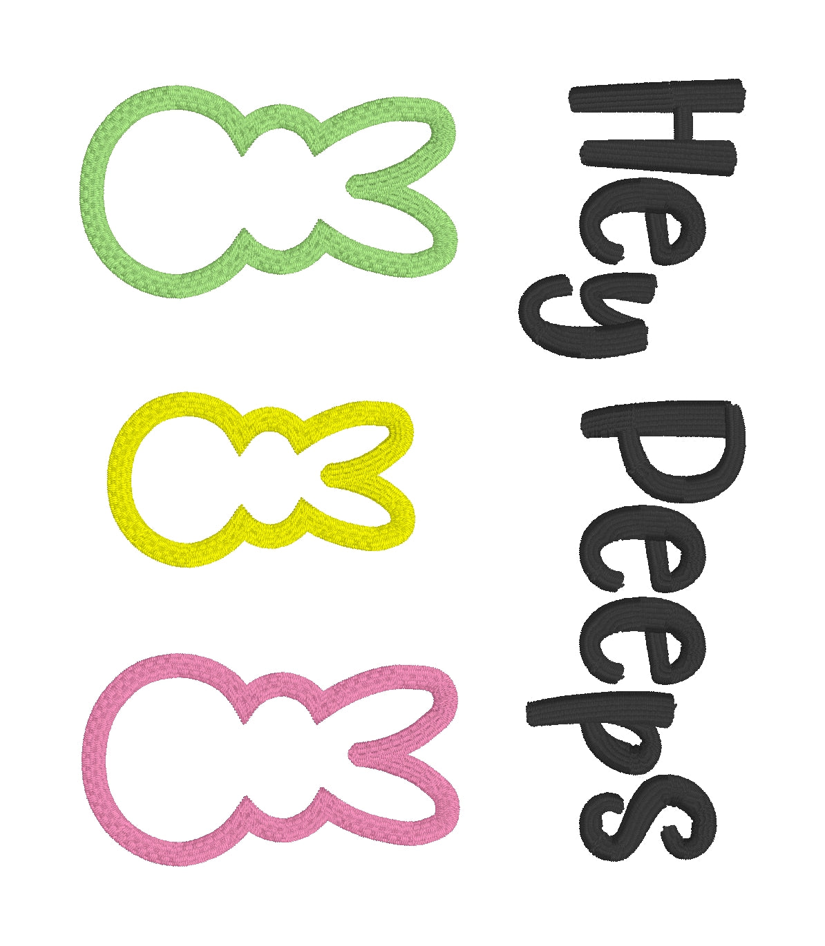 Hey Peeples Hey Peeps applique machine embroidery design (4 sizes included) DIGITA ...