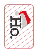 Load image into Gallery viewer, Ho. ITH Mug rug (4 sizes included) machine embroidery design DIGITAL DOWNLOAD