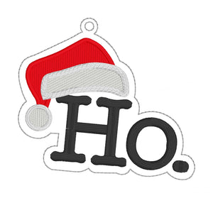 Ho. Ornament 4x4 machine embroidery design DIGITAL DOWNLOAD