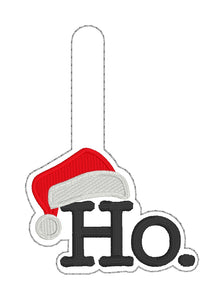 Ho, Snap tab (single and multi files included) machine embroidery design DIGITAL DOWNLOAD