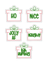 Load image into Gallery viewer, Holiday Plant marker (set of 5 designs) machine embroidery design DIGITAL DOWNLOAD