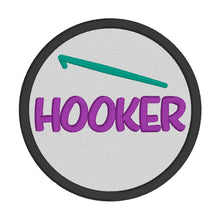 Load image into Gallery viewer, Hooker patch machine embroidery design DIGITAL DOWNLOAD