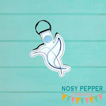 Load image into Gallery viewer, Humming bird minimalist snap tab (single and multi files included) machine embroidery design DIGITAL DOWNLOAD