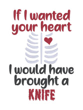 Load image into Gallery viewer, If I Wanted Your Heart machine embroidery design (4 sizes available) DIGITAL DOWNLOAD