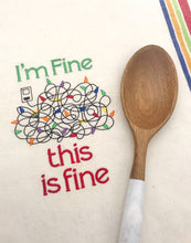 Load image into Gallery viewer, It&#39;s Fine Christmas Lights Machine Embroidery Design 5 sizes included DIGITAL DOWNLOAD