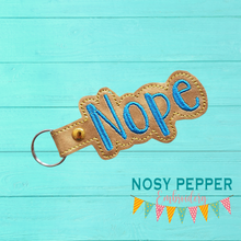 Load image into Gallery viewer, Nope Snap tab 4x4 machine embroidery design DIGITAL DOWNLOAD