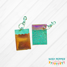 Load image into Gallery viewer, Key chain wallet (two styles and 4 variations) 5x7 hoop ITH machine embroidery design DIGITAL DOWNLOAD