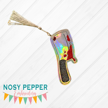Load image into Gallery viewer, Cleaver Sketchy Bookmark 4x4 machine embroidery design DIGITAL DOWNLOAD