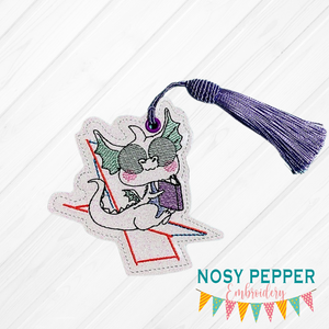 Lounge Dragon Bookmark/Ornament 4x4 machine embroidery design DIGITAL DOWNLOAD