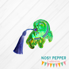 Load image into Gallery viewer, Nessie Bookmark 4x4 machine embroidery design DIGITAL DOWNLOAD