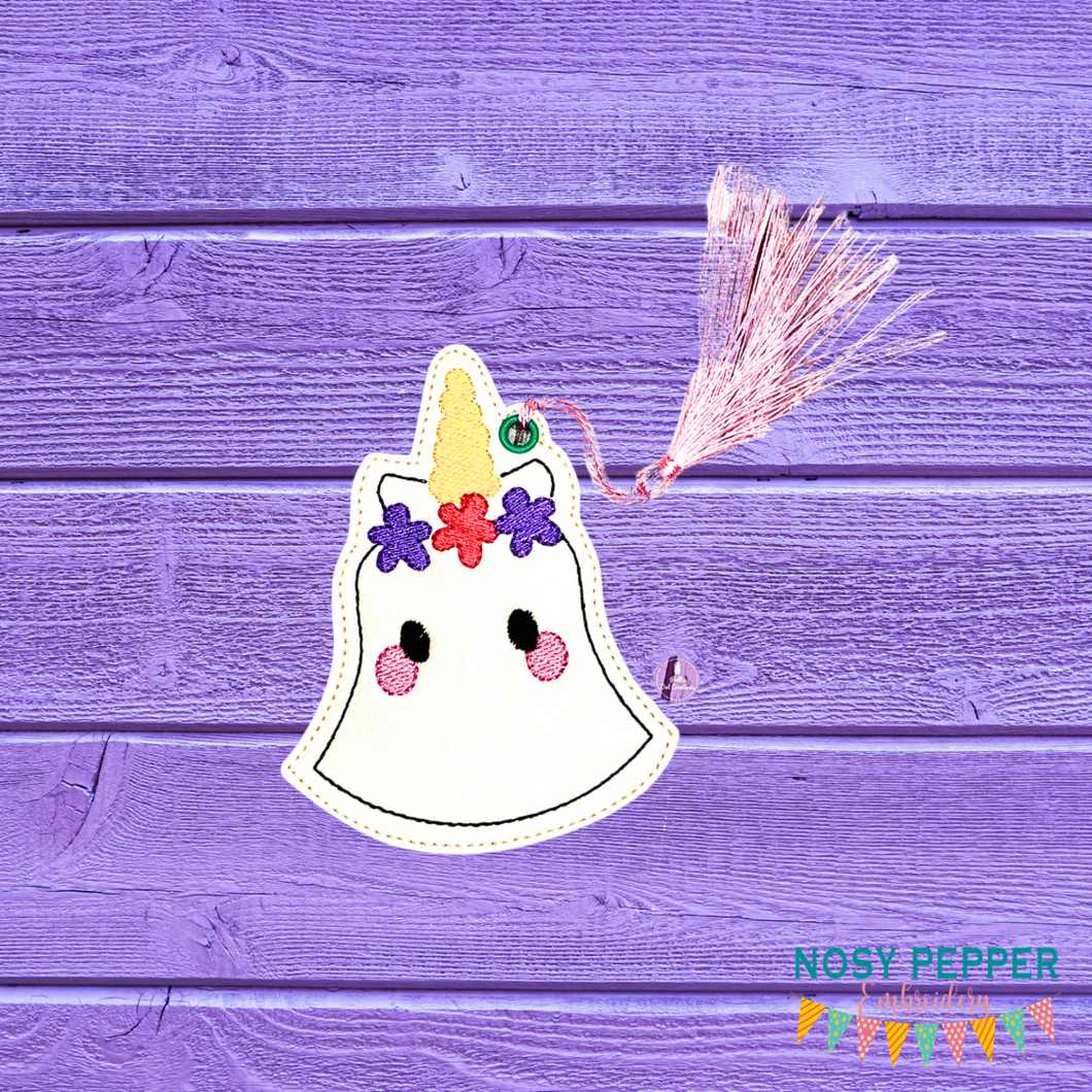 Uni ghost snap bookmark 4x4 machine embroidery design DIGITAL DOWNLOAD