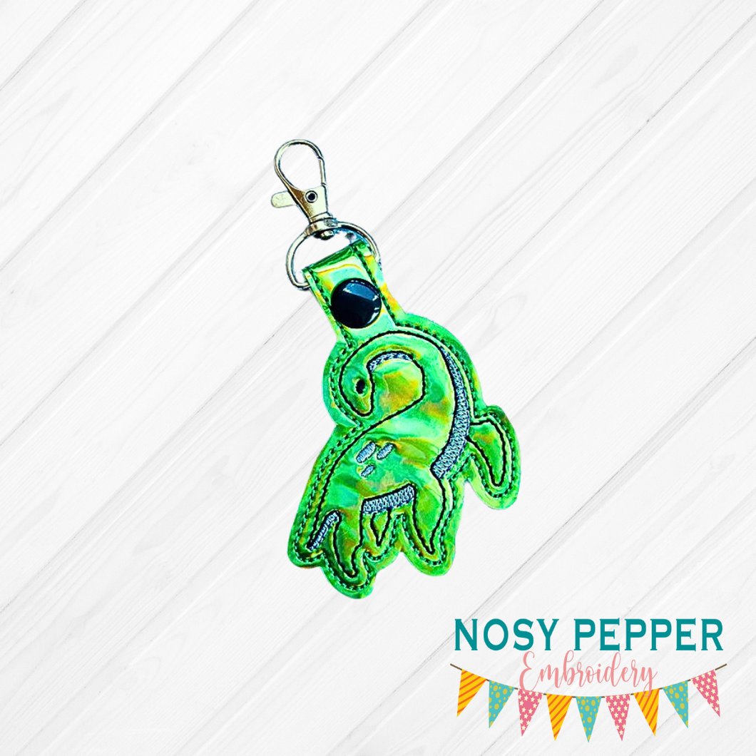 Nessie snaptab 4x4 machine embroidery design DIGITAL DOWNLOAD