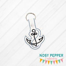 Load image into Gallery viewer, Anchor Minimalist Snap tab (Single and Multi included) machine embroidery design DIGITAL DOWNLOAD