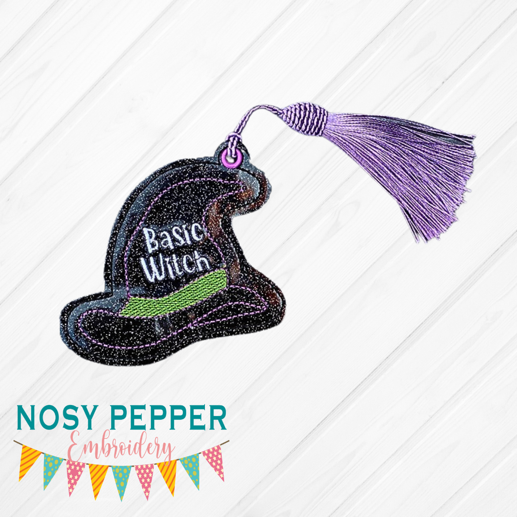 Basic Witch bookmark 4x4 machine embroidery design DIGITAL DOWNLOAD