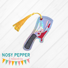 Load image into Gallery viewer, Cleaver Sketchy Bookmark 4x4 machine embroidery design DIGITAL DOWNLOAD