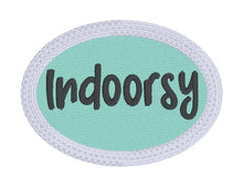Load image into Gallery viewer, Indoors Patch machine embroidery design (2 sizes included) DIGITAL DOWNLOAD