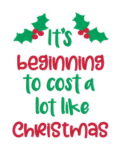 Load image into Gallery viewer, It&#39;s Beginning To Cost A Lot Like Christmas machine embroidery design (4 sizes included) DIGITAL DOWNLOAD