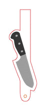 Load image into Gallery viewer, Knife Wallet tab (2 sizes included) machine embroidery design DIGITAL DOWNLOAD