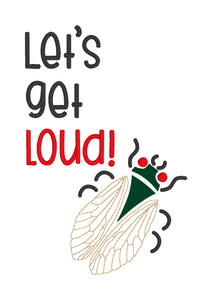 Let's get loud machine embroidery design (5 sizes included) DIGITAL DOWNLOAD