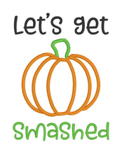 Load image into Gallery viewer, Let&#39;s get smashed applique (5 sizes included) machine embroidery design DIGITAL DOWNLOAD