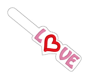 Love applique Snap tab (single and multi included) machine embroidery design DIGITAL DOWNLOAD