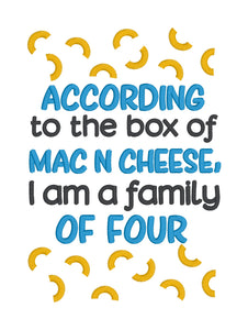 Mac n cheese machine embroidery design (4 sizes included) DIGITAL DOWNLOAD