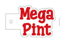 Load image into Gallery viewer, Mega Pint bottle band machine embroidery design DIGITAL DOWNLOAD