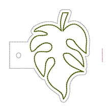 Load image into Gallery viewer, Monstera leaf Bottle Band machine embroidery design DIGITAL DOWNLOAD