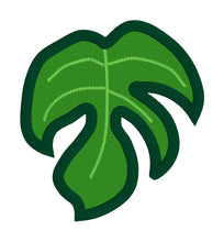 Load image into Gallery viewer, Monstera Leaf patch machine embroidery design DIGITAL DOWNLOAD