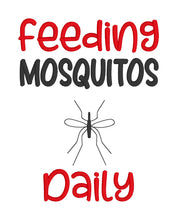 Load image into Gallery viewer, Feeding mosquitos daily machine embroidery design (5 sizes included) DIGITAL DOWNLOAD