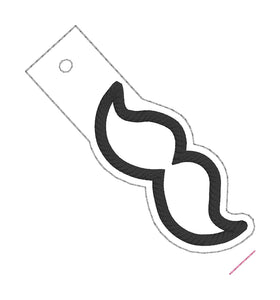 Mustache applique bottle band machine embroidery design DIGITAL DOWNLOAD