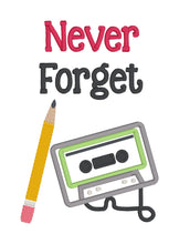 Load image into Gallery viewer, Never Forget Applique machine embroidery design DIGITAL DOWNLOAD