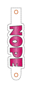 Nope sketchy Wallet tab (2 sizes included) machine embroidery design DIGITAL DOWNLOAD