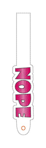 Nope sketchy Wallet tab (2 sizes included) machine embroidery design DIGITAL DOWNLOAD