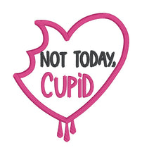 Load image into Gallery viewer, Not Today Cupid Applique embroidery design 5 sizes included DIGITAL DOWNLOAD