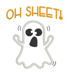 Oh Sheet! Applique (5 sizes included) machine embroidery design DIGITAL DOWNLOAD