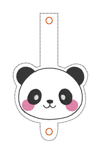 Panda Wallet tab (2 sizes included) machine embroidery design DIGITAL DOWNLOAD