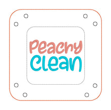 Load image into Gallery viewer, Peachy Clean Make up wipe and tray set (2 sizes of trays and 2 sizes of wipes included) machine embroidery design DIGITAL DOWNLOAD